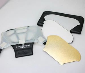 LumiQuest ProMax 80-20 Flash Bounce/Diffuser Set w/ Case, 3 Color Reflectors - Picture 1 of 5