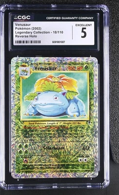 CGC 5 Venusaur 2002 Legendary (Collection) 18/110 Reverse Holo Pokemon Card - Image 1 of 2