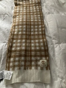 Sciarpa Timberland Tan Bufalo Plaid 64" LUNGA 10" LARGA marrone check inverno calda nuova - Foto 1 di 7