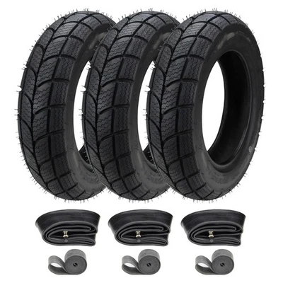 3x Winter Reifen Set 100/90-10 61J M+S inkl. Schlauch/Felgenband für Piaggio Ape - Bild 1 von 4