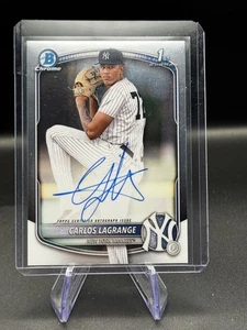 2025 Bowman Chrome Carlos Lagrange Auto 1st Bowman CPA-CL Yankees - Bild 1 von 2