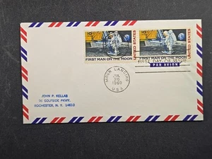 7/20 1969 US Space Cover - Apollo 11 - 1st Moon Landing FDC - no cachet stk#A48 - Picture 1 of 4