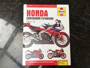 HONDA CBR1000RR Fireblade 2008 to 2013 SERVICE REPAIR MANUAL BY HAYNES - Picture 1 of 6