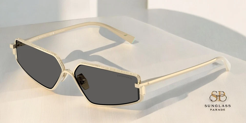 TIFFANY TF3113KB 6220S4 Pale Gold Plated Dark Grey 60 mm Women's Sunglasses - Image 1 of 1