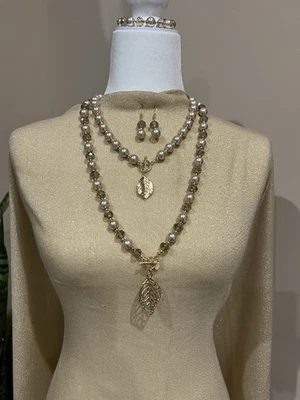 Juego de 4 estrás cristal tono dorado perla bronce Foto 1 de 4