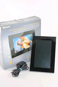 Digital Photo Frame 7-Inch Widescreen TFT LCD Display Black Memorex MDF0738 - Picture 1 of 17