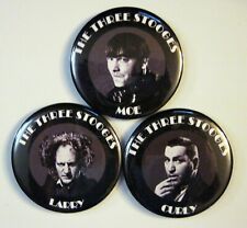 The Three Stooges Fridge Magnet Set: Moe Howard, Larry Fine, & Curly Howard