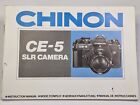 Chinon CE-5 Camera Original Instructions Manual, English French German Spanish