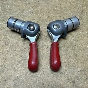 Vintage Campagnolo Nuovo Record Bar End Friction Shifters Red Barcon Shifter Set - Picture 1 of 12