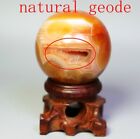 Naturalny czerwony pomarańczowy karneolowy agat geoda kwarcowy kryształ kamień kula stojak