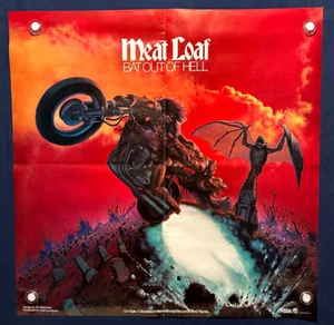 🔥 PÓSTER PROMOCIONAL "Bat Out Of Hell" tienda de discos súper raro 28x28 en muy buen estado+/ex - Imagen 1 de 9
