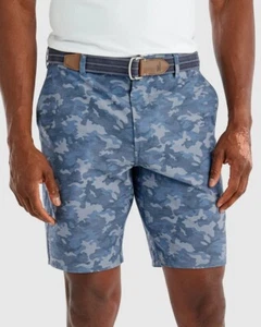 240103 NWT JOHNNIE-O $110 CLAYMORE PERFORMANCE WOVEN SHORTS IN WAKE SZ 33 - Picture 1 of 6