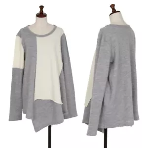 Y's Fulling Wool Flare Switching Top Size 2(K-117384) - Picture 1 of 12