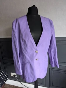 Jacques Vert purple vintage blazer jacket uk16 - Picture 1 of 7