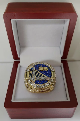 Kevin Durant - 2018 Golden State Warriors Championship Ring WITH Wooden Box Cover