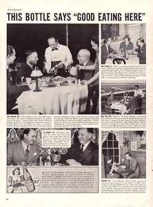 Vintage 1940 Heinz Ketchup Diese Flasche sagt "Gutes Essen hier" Werbung - Bild 1 von 1