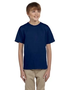 Gildan Youth T-Shirt 100% Cotton Short Sleeves Ultra Cotton M-G200B - Picture 1 of 92