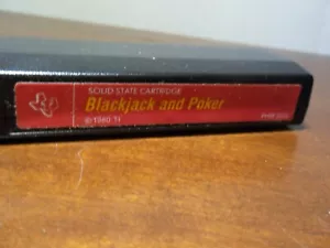 BLACKJACK AND POKER (1980) For Texas Instruments Home Computer Cartridge & USA - Picture 1 of 5