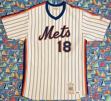 Vintage Mitchell & Ness MLB 1986 New York Mets Darryl Strawberry Baseball Jersey