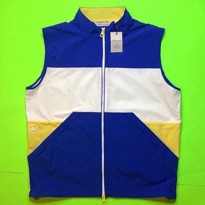 Nuevo Chaleco PETER MILLAR Para Hombre GRANDE Corona Vela Nautilus Cremallera Completa Precio de venta sugerido por el fabricante $168 Foto 1 de 4