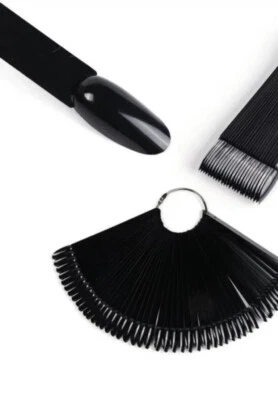 Nail Polish Swatch Sticks Nails Art Display. Black 47 Tips - Image 1 of 2