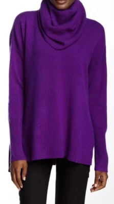 $348 NUEVO CON ETIQUETAS Diane von Furstenberg Ahiga Slim 2 Suéter Cachemira Capucha Cuello Talla P Foto 1 de 4