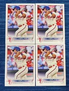 Lot of 4 2022 Topps Series 1 Matt Vierling RC Baseball Card #316 Phillies Tigers - Picture 1 of 1