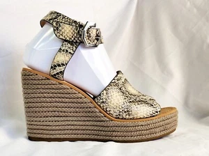 Louise Et Cie blass Schlangenleder Espadrille Keilabsatz Sandalen 8,5 M - Bild 1 von 8