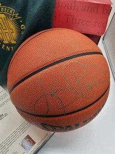 Larry Bird firmato Spalding gioco ufficiale NBA basket Upper Deck certificato di autenticità - Foto 1 di 6