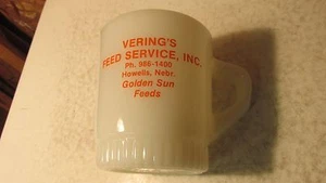 Fire King Vering's Golden Sun Feeds Howells Nebraska Mug - Picture 1 of 1