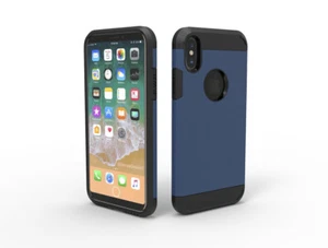 Carcasa Yield para IPHONE X Azul Marino Alta Calidad Silicona + Policarbonato - Imagen 1 de 1