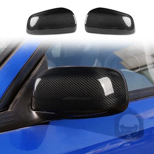 Black Real Carbon Fiber Mirror Cover for 2004 2005 2006 2007 Subaru Impreza WRX - Picture 1 of 21