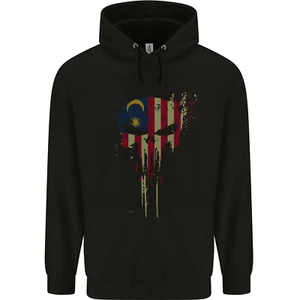 Malaysia Skull Gym Training Bodybuilding Childrens Kids Hoodie - Picture 1 of 3