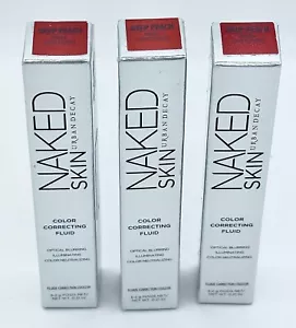 Urban Decay Deep Peach Naked Skin Color Correcting Fluid .21 oz Set of 3 X3 New - Picture 1 of 3
