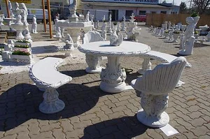 Tavolo in pietra panca in pietra tavolo da giardino panca da giardino mobili in pietra - Foto 1 di 12