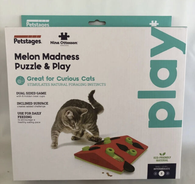 Petstages Melon Madness Puzzle & Play Cat Game, Pink, One-Size