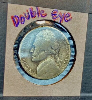 1943 P Nickel - DDO - Doubled Eye 👀 (horizontally doubled!!!) 🤩 - Image 1 of 4
