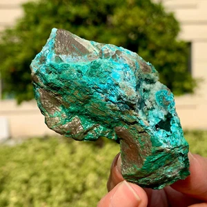 98G Natural Chrysocolla/Malachite transparent cluster rough mineral sample - Picture 1 of 24