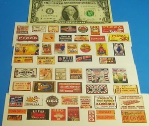 1:87 HO CUT & PEEL PEGATINAS LETREROS Peluquería, Pizzería, Barbacoa Restaurante, Tienda de Pintura - Imagen 1 de 1