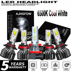 For Honda Pilot 2006-2018 Combo LED Headlight High Low Bean Fog Light Bulb 6500K - Picture 1 of 13