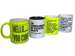 Juego de 4 tazas humor grosero sentimientos sucios USADAS/USADAS - Imagen 1 de 1