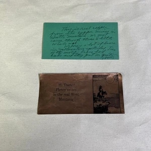 Copper Souvenir Sheet Butte Montana Mine - Picture 1 of 3
