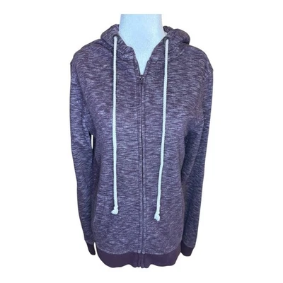 Sudadera con capucha American Rag púrpura jaspeado cremallera completa pequeña Foto 1 de 4