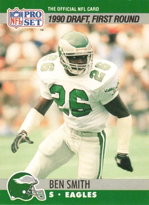 Ben Smith 1990 Pro Set #690 Philadelphia Eagles RC Football - Image 1 of 2