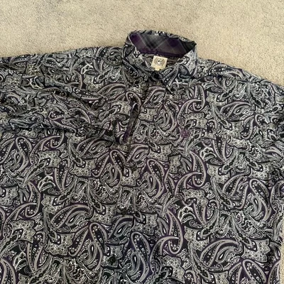 Camisa Occidental Para Hombre Cinch Estampado Paisley Manga Larga Con Botones S Foto 1 de 4