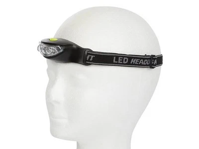 PEREL Outdoorleuchte Stirnlampe Trekkinglampe mit 3 LEDs ultra bright, Camping Jagd