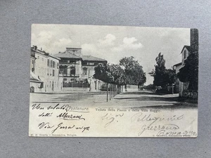 C) Cartolina formato piccolo Pontenure Piacenza piazza e Villa Raggio 1902 - Picture 1 of 2