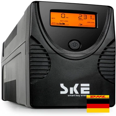 USV mit LCD-Anzeige | 4 Steckdosen | Stromausfall-Backup - Bild 1 von 4