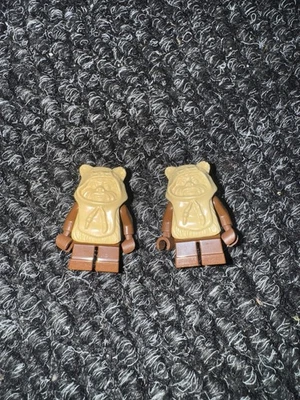 2x Lego sw0067 Ewok Paploo - Minifigure - Star Wars/Episodes 4/5/6 -Tan Hood - Image 1 of 3