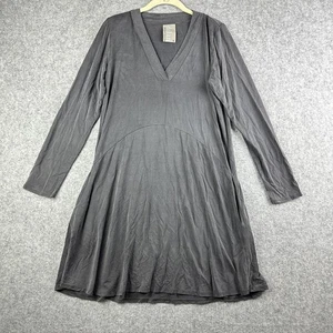 Anthropologie Dolan Left Coast Tunic Swing Dress Womens M Gray Cupro LS Pockets* - Picture 1 of 15